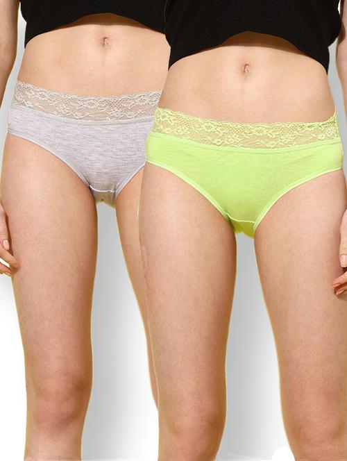 pack of 2 multi colored cotton blend hipster panty - 21234428 - Very Small Image - 1