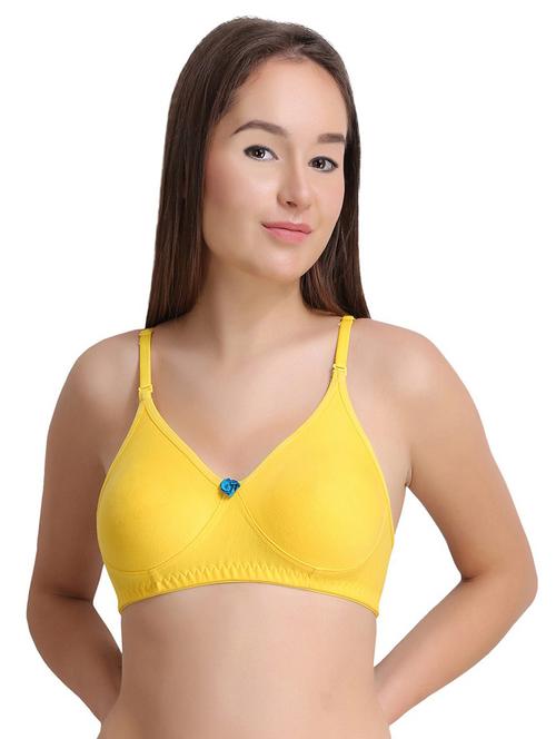 yellow cotton blend regular bra - 21234663 - Very Small Image - 1