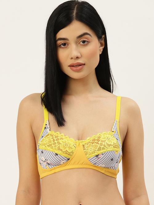 yellow nylon regular bra - 21234726 - Very Small Image - 1