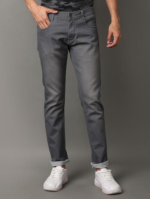 men mid rise slim fit plain jeans - 21236127 - Very Small Image - 1