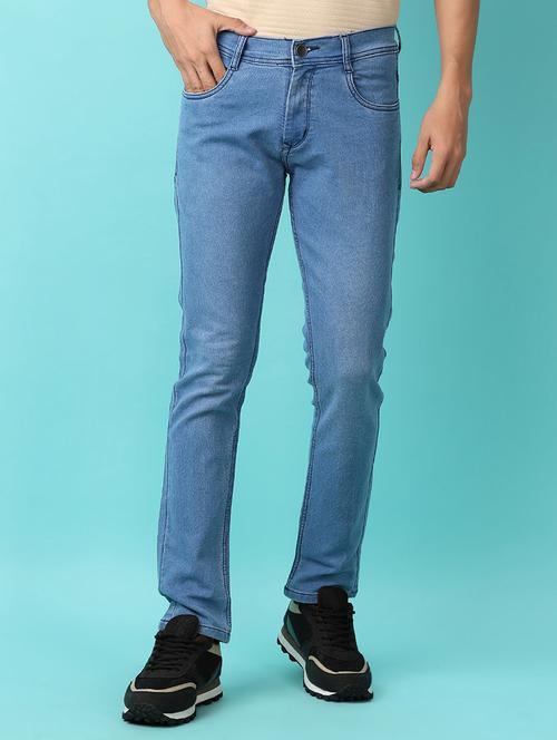 men plain mid rise full length jeans - 21236128 - Very Small Image - 1