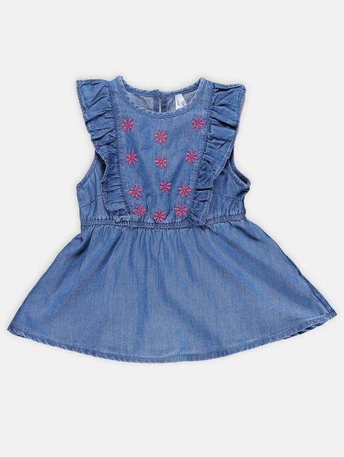 Girl Embroidered Sleeveless Frock - 21236969 - Very Small Image - 1