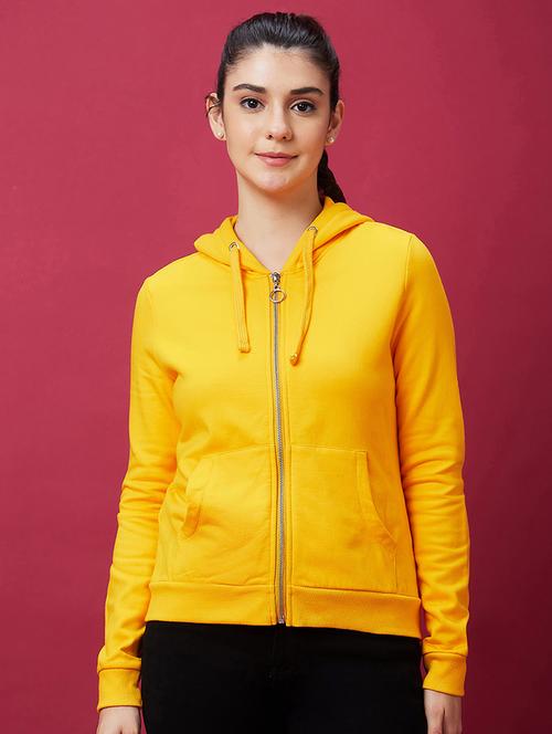 solid yellow cotton sweatshirt - 21237141 - Very Small Image - 1