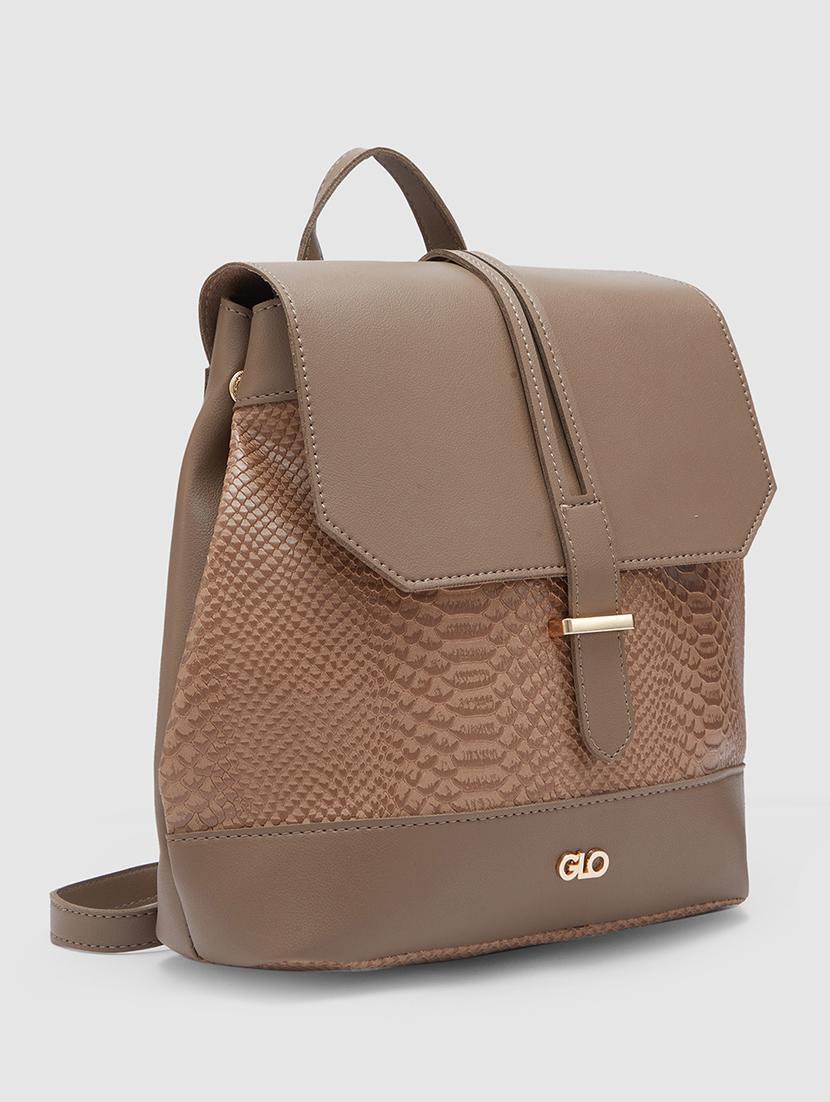 women brown leatherette (pu) fashion backpack - 21237170 - Zoom Image - 4