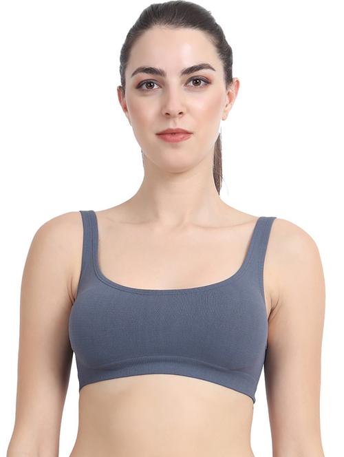 grey polyester sports bra - 21237205 - Very Small Image - 1