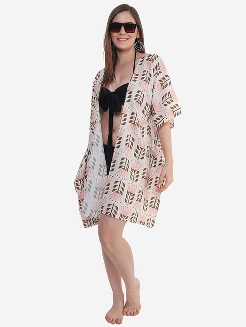 beige crepe coverup - 21237261 - Very Small Image - 1