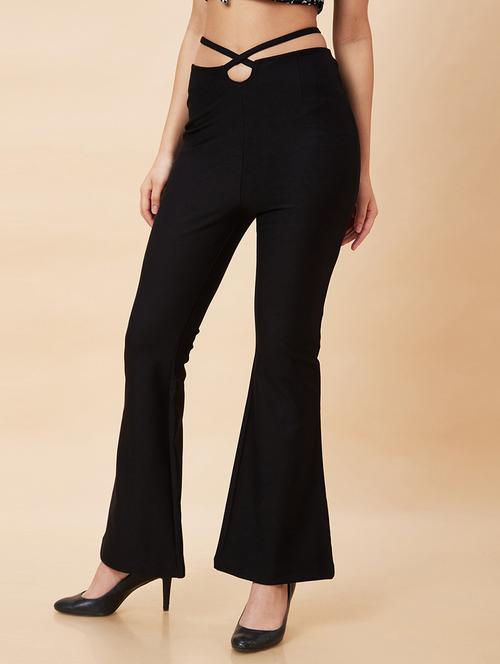 black cotton blend trouser - 21237707 - Very Small Image - 1