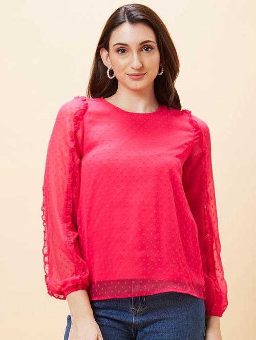 pink self-designed regular top - 21237853 - Very Small Image - 1