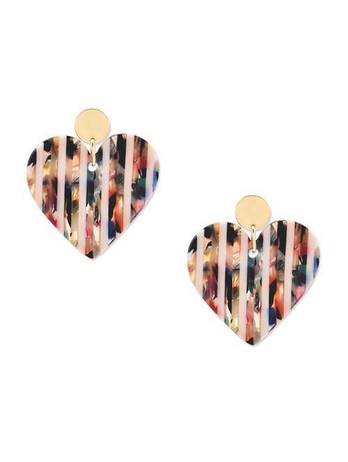 multi colored alloy drop earrings - 21239734 - Very Small Image - 1