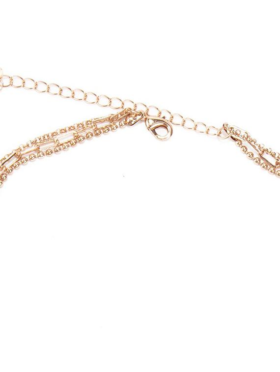 gold metal chain necklace - 21239863 - Zoom Image - 3