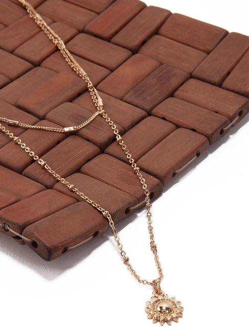 gold metal combo necklace - 21240003 - Very Small Image - 1