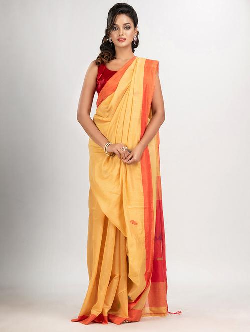 women self design jamdani saree with blouse - 21240307 - Very Small Image - 1