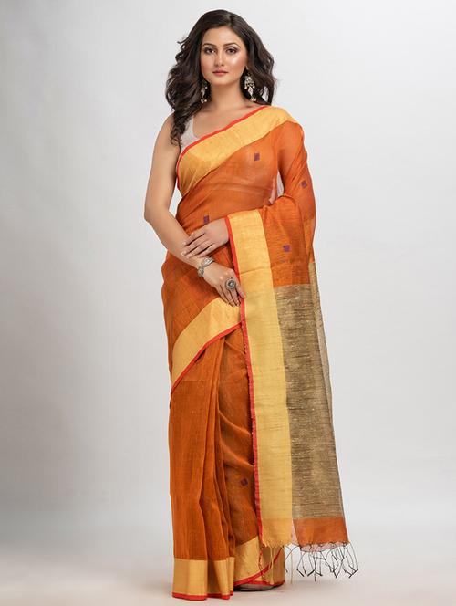self design jamdani saree with blouse - 21240513 - Very Small Image - 1