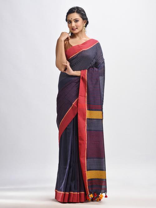women handloom saree with blouse - 21240823 - Very Small Image - 1