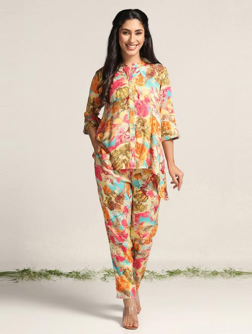 women multi color printed co-ord sets - 21242980 - Very Small Image - 1
