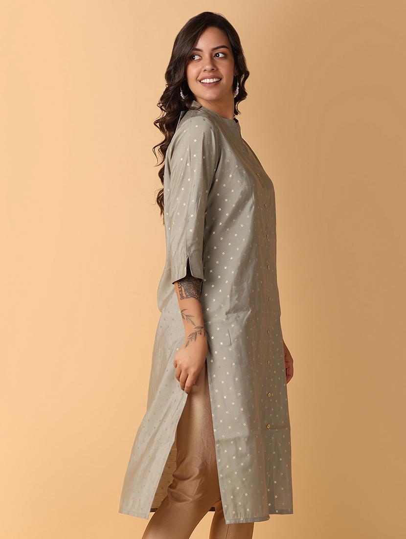 women three quarter sleeve a-line kurta - 21244186 - Zoom Image - 4
