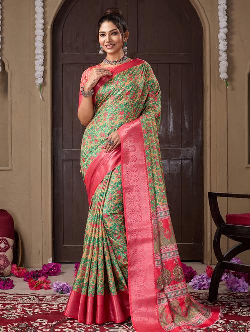 women printed saree - 21244438 - Very Small Image - 1