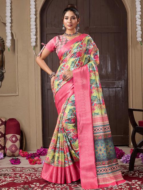 women printed saree - 21244587 - Very Small Image - 1