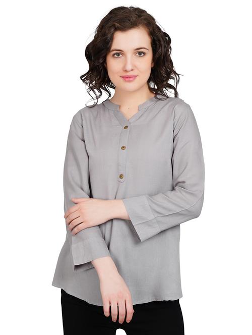 women long sleeve straight kurti - 21246666 - Very Small Image - 1
