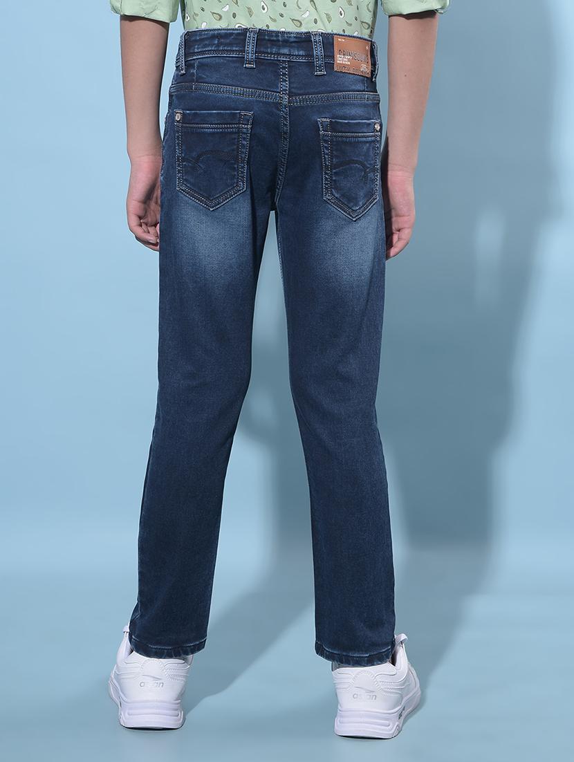 boys mid rise plain denim jeans - 21247091 - Standard Image - 3