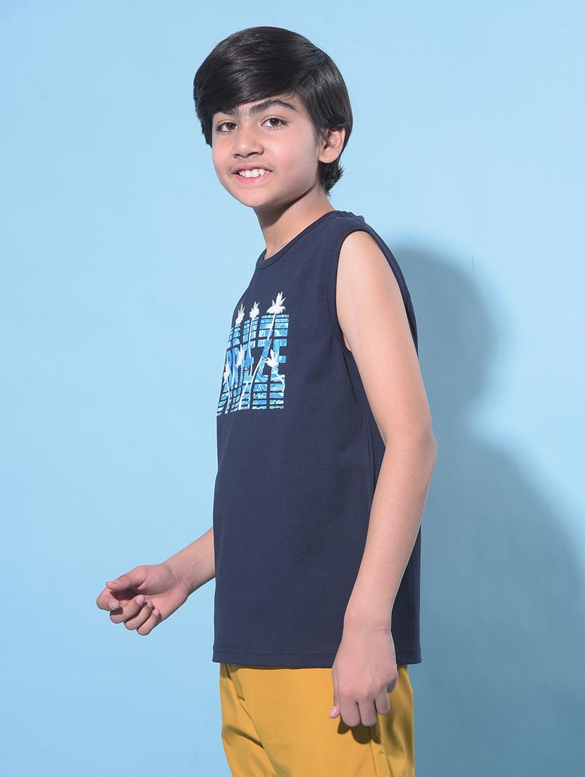 boys round neck graphic printed t-shirt - 21247228 - Zoom Image - 1
