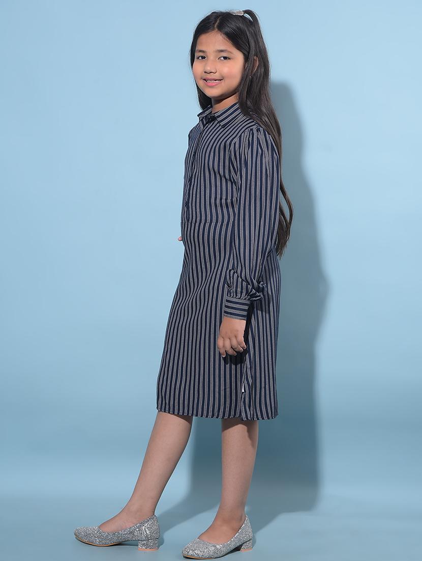 navy blue viscose frock - 21247307 - Zoom Image - 3