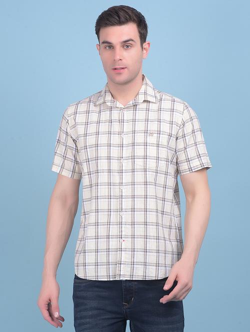 men checkered cotton casual shirt - 21247566 - Very Small Image - 1