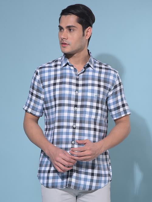 men checkered cotton casual shirt - 21247589 - Very Small Image - 1
