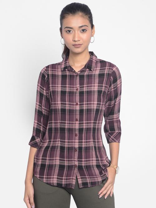 purple viscose regular shirt - 21248092 - Very Small Image - 1