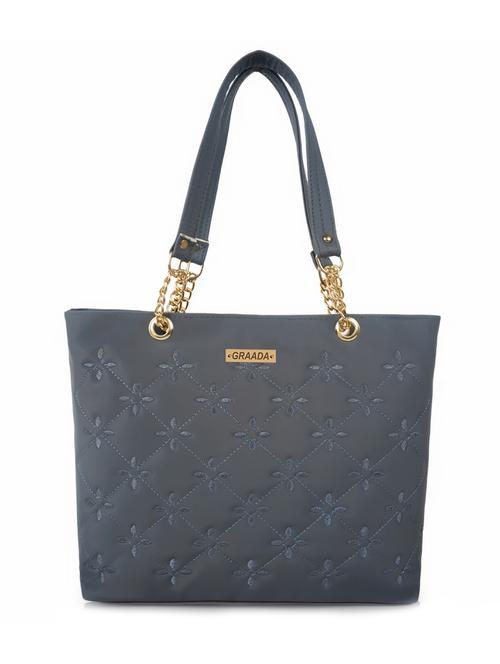 grey leatherette (pu) handbag - 21248617 - Very Small Image - 1