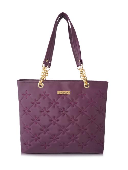 maroon leatherette (pu) handbag - 21248618 - Very Small Image - 1