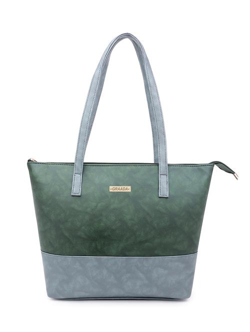 green leatherette (pu) handbag - 21248631 - Very Small Image - 1
