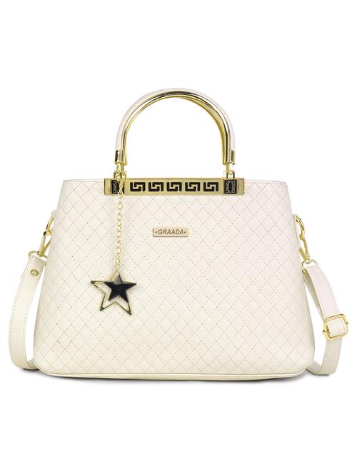 cream leatherette (pu)  handbag - 21248643 - Very Small Image - 1