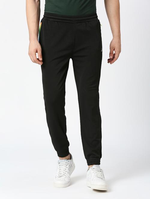 men black solid mid rise jogger - 21248690 - Very Small Image - 1