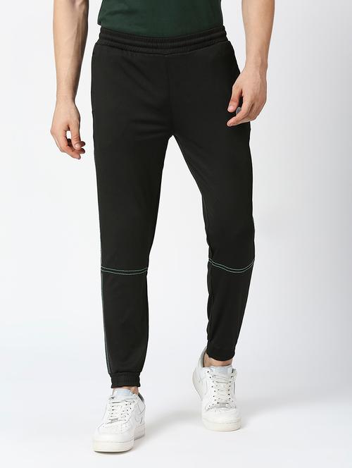 men black solid mid rise jogger - 21248691 - Very Small Image - 1