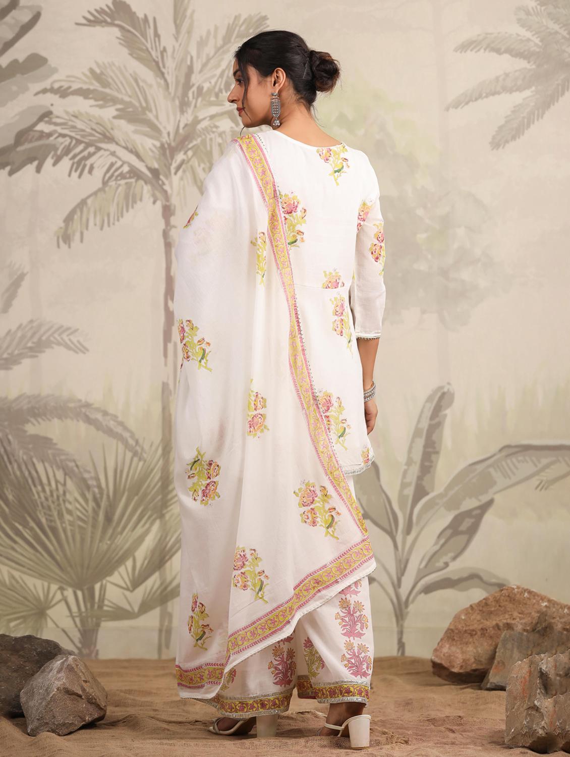women three quarter sleeve kurta sharara set - 21249514 - Standard Image - 4