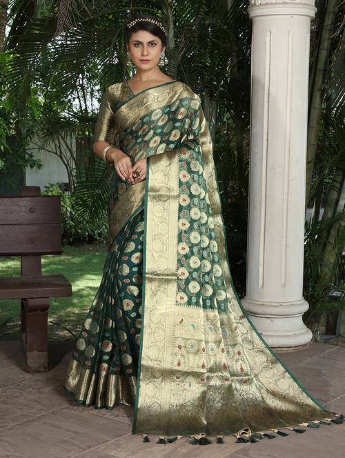 women self design banarasi saree - 21251071 - Very Small Image - 1