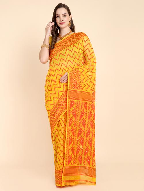 women self design jamdani saree - 21251304 - Very Small Image - 1