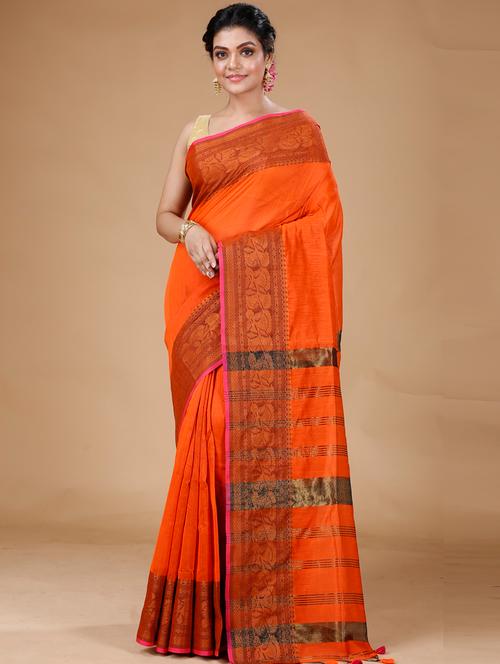 women solid bordered saree - 21251353 - Very Small Image - 1