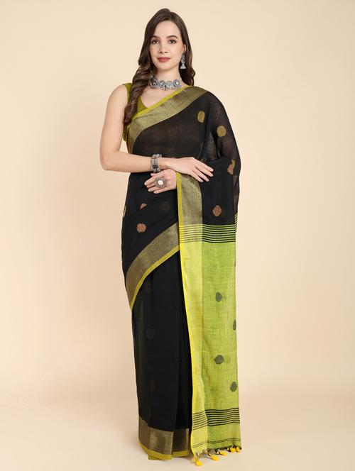 women black ikkat saree - 21251422 - Very Small Image - 1