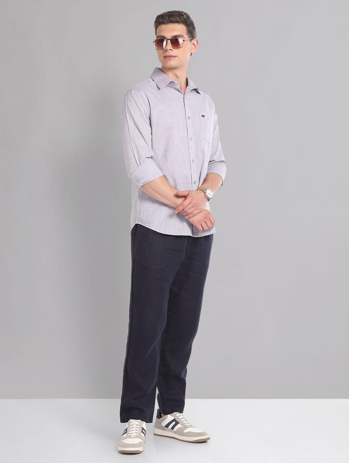 men long sleeved casual shirt - 21252730 - Standard Image - 3