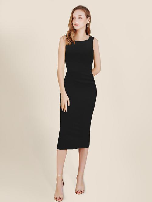 women black lycra bodycon dress - 21252954 - Very Small Image - 1