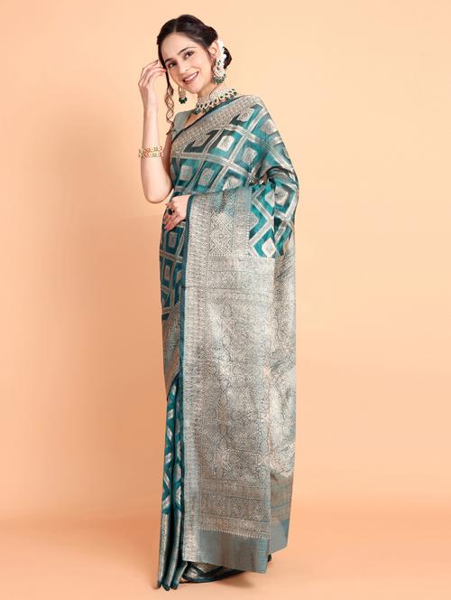 women self design banarasi saree with blouse - 21253419 - Very Small Image - 1