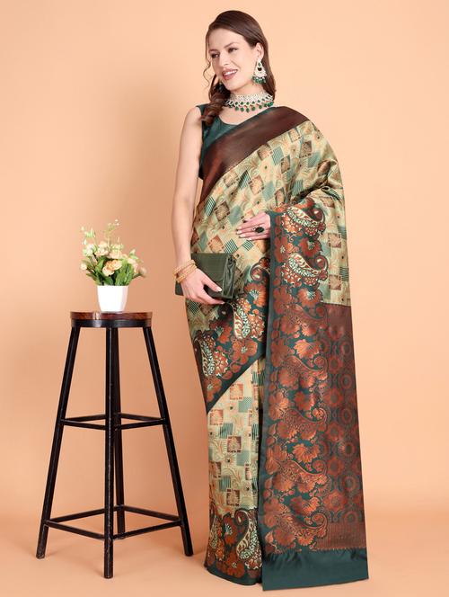 women self design banarasi saree - 21253437 - Very Small Image - 1