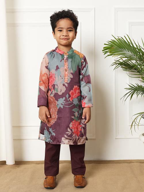boys printed kurta set - 21255861 - Very Small Image - 1