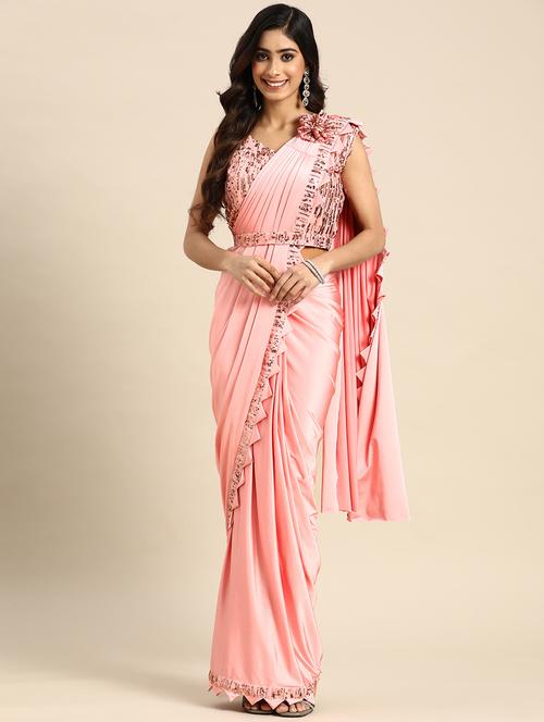 women ready to wear saree with blouse - 21259257 - Very Small Image - 1