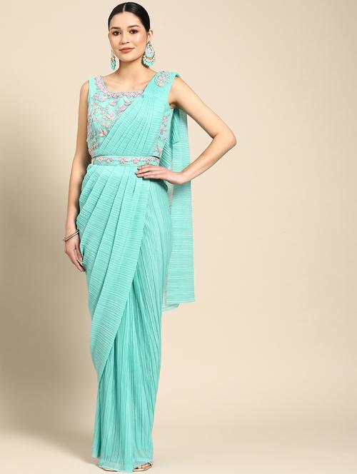 women ready to wear saree - 21259267 - Very Small Image - 1