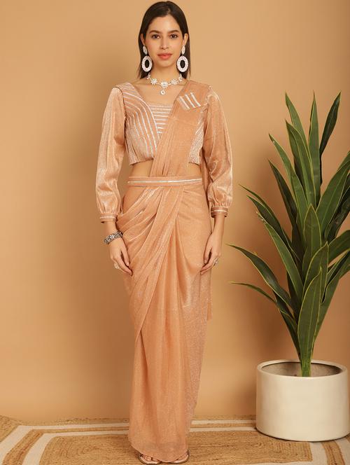 women ready to wear saree with blouse - 21259407 - Very Small Image - 1