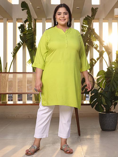 women three quarter sleeve straight kurta - 21259514 - Very Small Image - 1