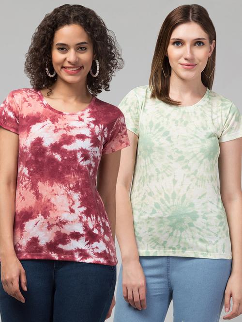pack of 2 women all over print t-shirt - 21264815 - Very Small Image - 1